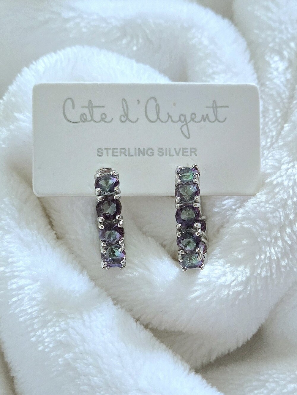 Cote d'Argent Mystic🧙♂️ Quartz Hoops - NWT - Picture 11 of 15